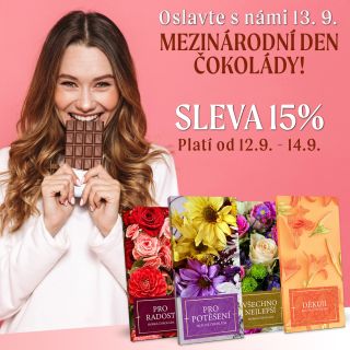 Oslavte s námi 13.9. Mezinárodní den čokolády :-) a nakupte se slevou 15+5%. Více na...